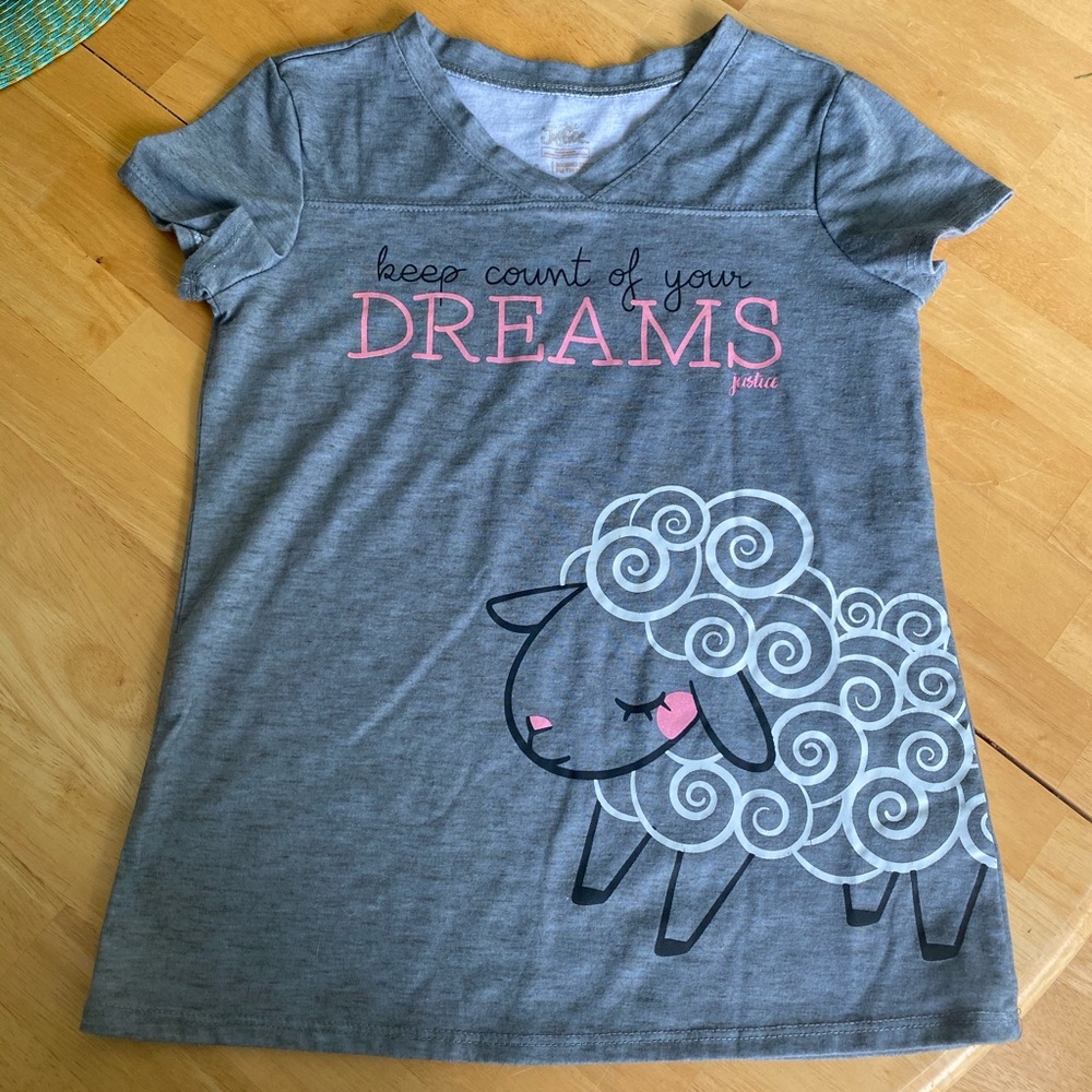 Girls pajama top, Justice size 8